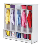 Rainbow Accents 5 Section Coat Locker with Step - SchoolOutlet