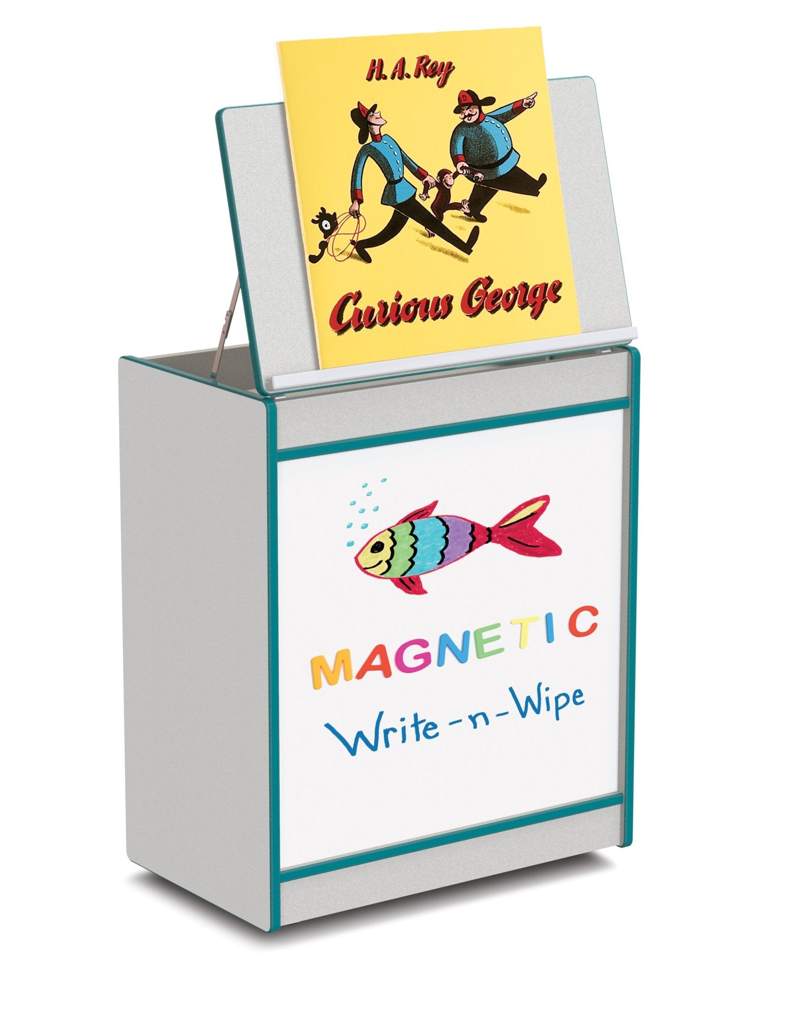 Rainbow Accents Big Book Easel - Magnetic Write - n - Wipe - SchoolOutlet