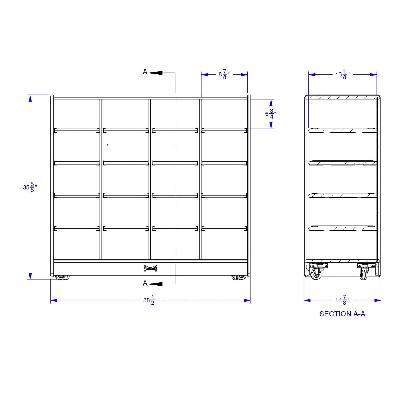 Jonti - Craft 20 Cubbie - Tray Mobile Unit - SchoolOutlet