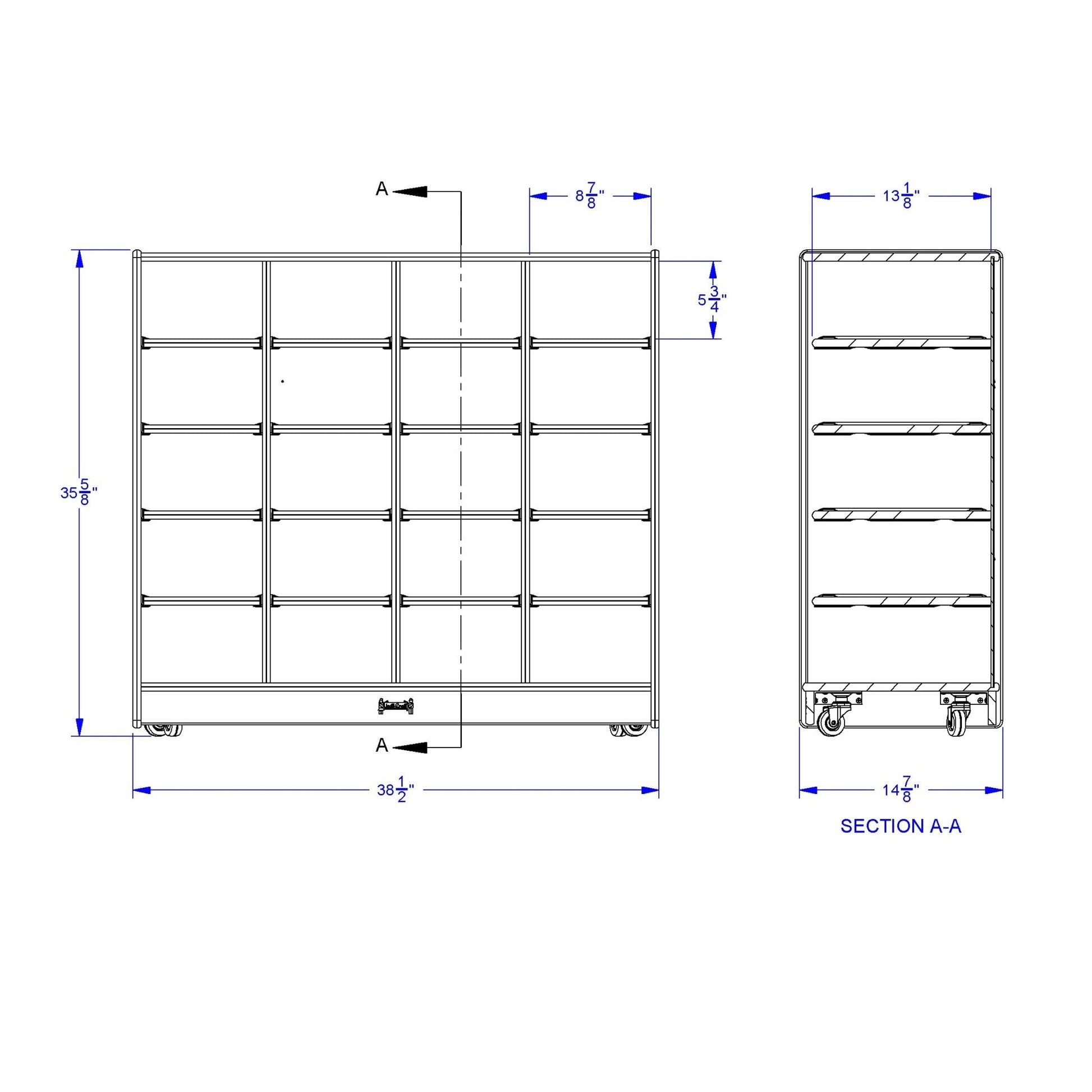 Jonti - Craft 20 Cubbie - Tray Mobile Unit - SchoolOutlet