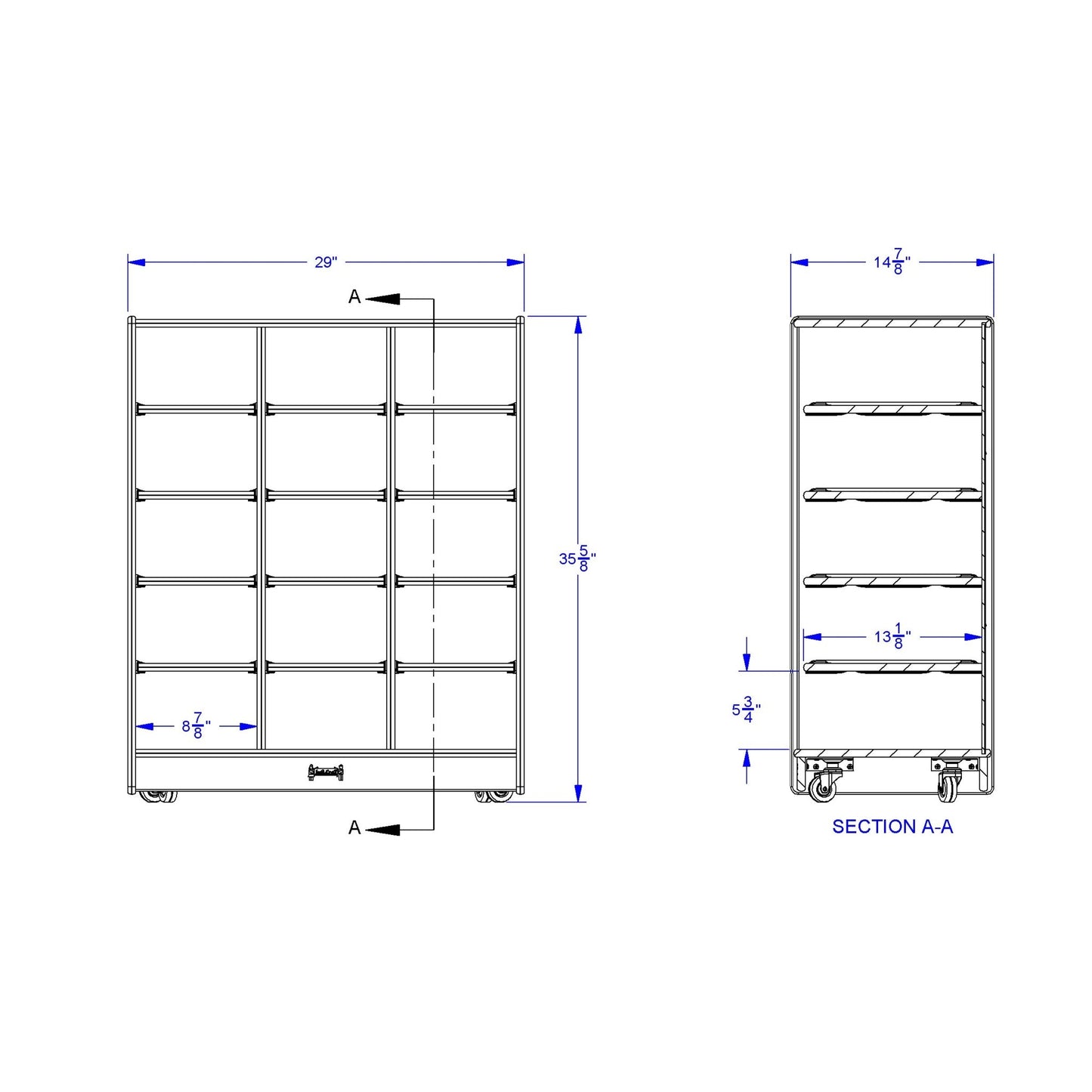 Jonti - Craft 15 Cubbie - Tray Mobile Unit - SchoolOutlet