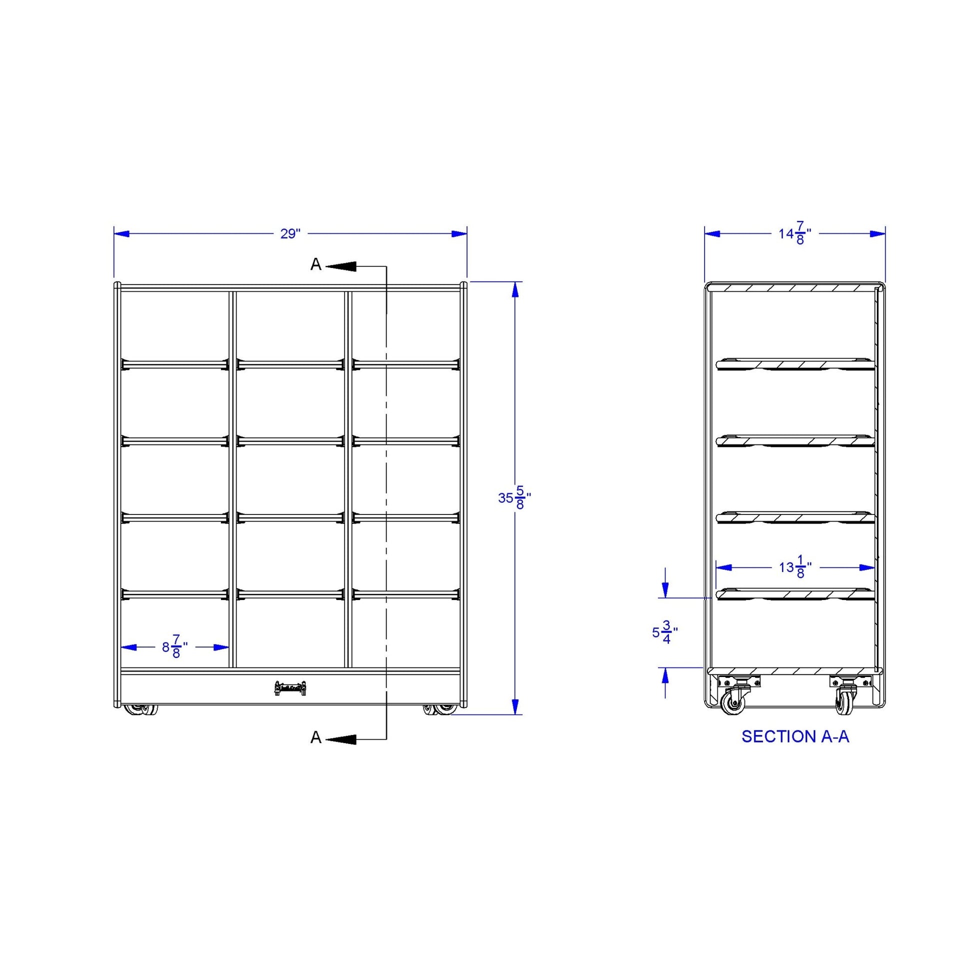 Jonti - Craft 15 Cubbie - Tray Mobile Unit - SchoolOutlet