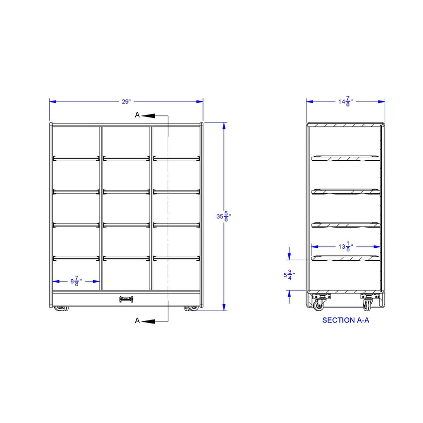 Jonti - Craft 15 Cubbie - Tray Mobile Unit - SchoolOutlet