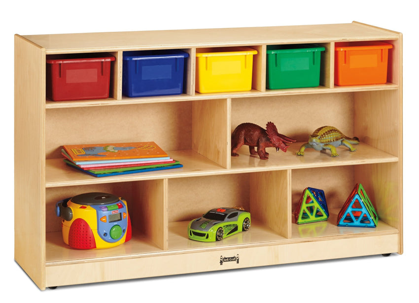 Jonti - Craft Low Combo Mobile Storage Unit - with Clear Bins - SchoolOutlet