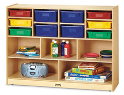 Jonti-Craft Super-Sized Combo Mobile Storage Unit - with Clear Bins