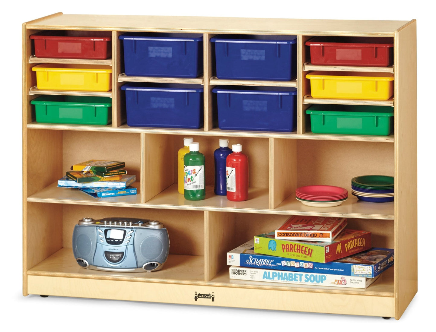 Jonti - Craft Super - Sized Combo Mobile Storage Unit - with Colored Bins - SchoolOutlet