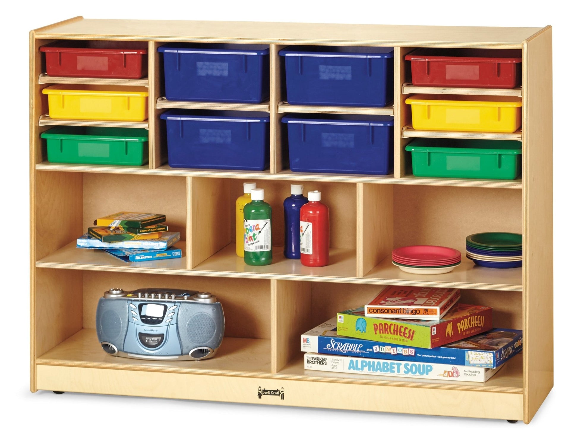 Jonti - Craft Super - Sized Combo Mobile Storage Unit - with Colored Bins - SchoolOutlet