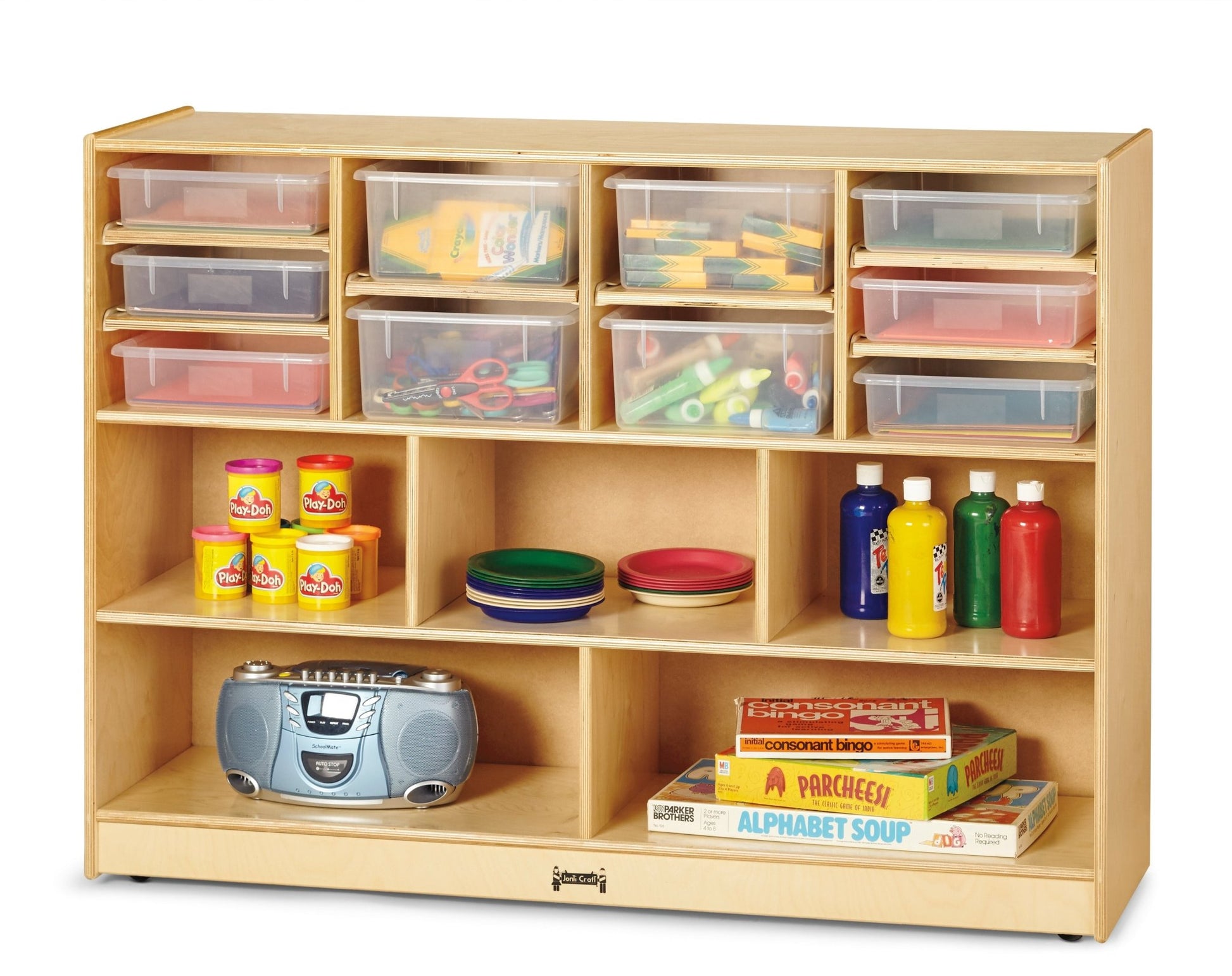 Jonti - Craft Super - Sized Combo Mobile Storage Unit - with Colored Bins - SchoolOutlet