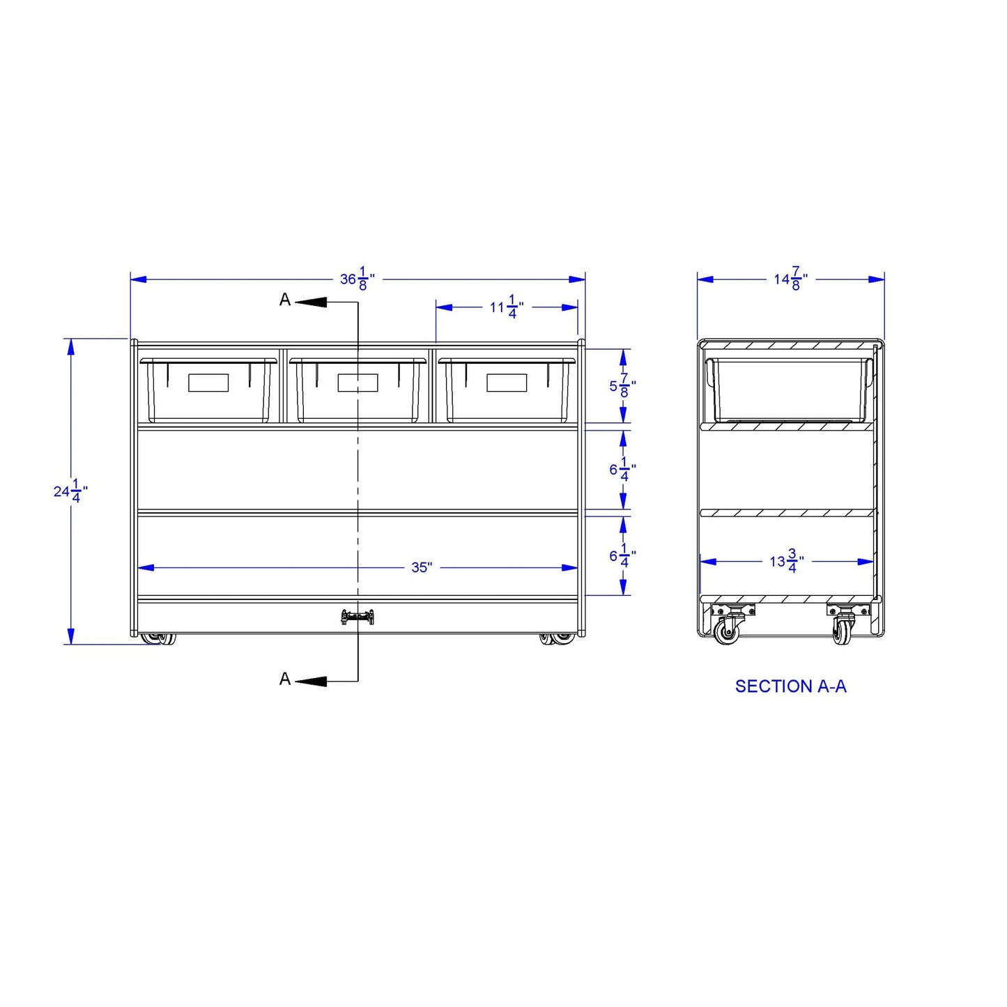 Jonti - Craft STEM Combo Mobile Storage Unit - with Clear Tubs - SchoolOutlet