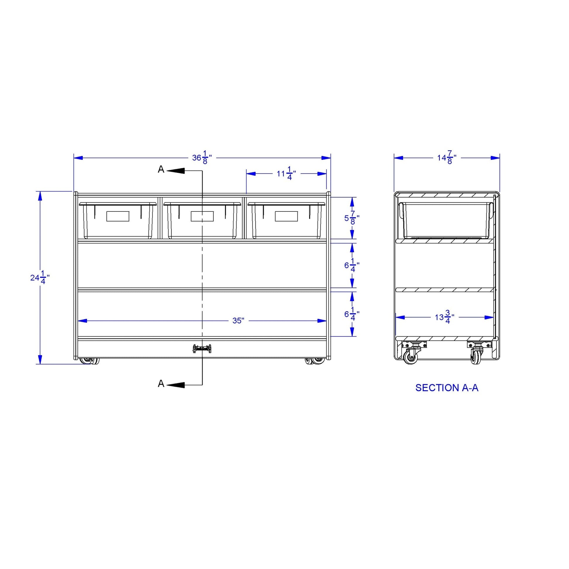 Jonti - Craft STEM Combo Mobile Storage Unit - with Clear Tubs - SchoolOutlet