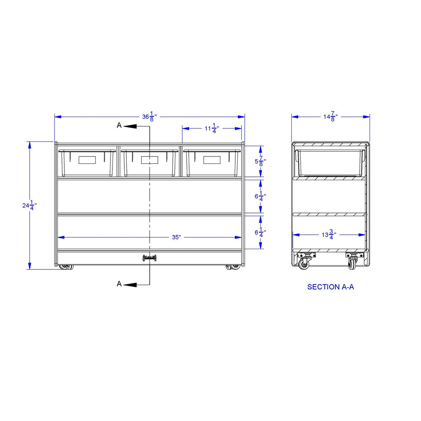 Jonti - Craft STEM Combo Mobile Storage Unit - with Clear Tubs - SchoolOutlet