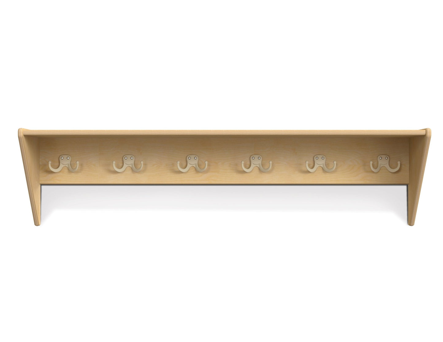 Jonti - Craft Wall Mount Coat Shelf - 6 Hooks - SchoolOutlet