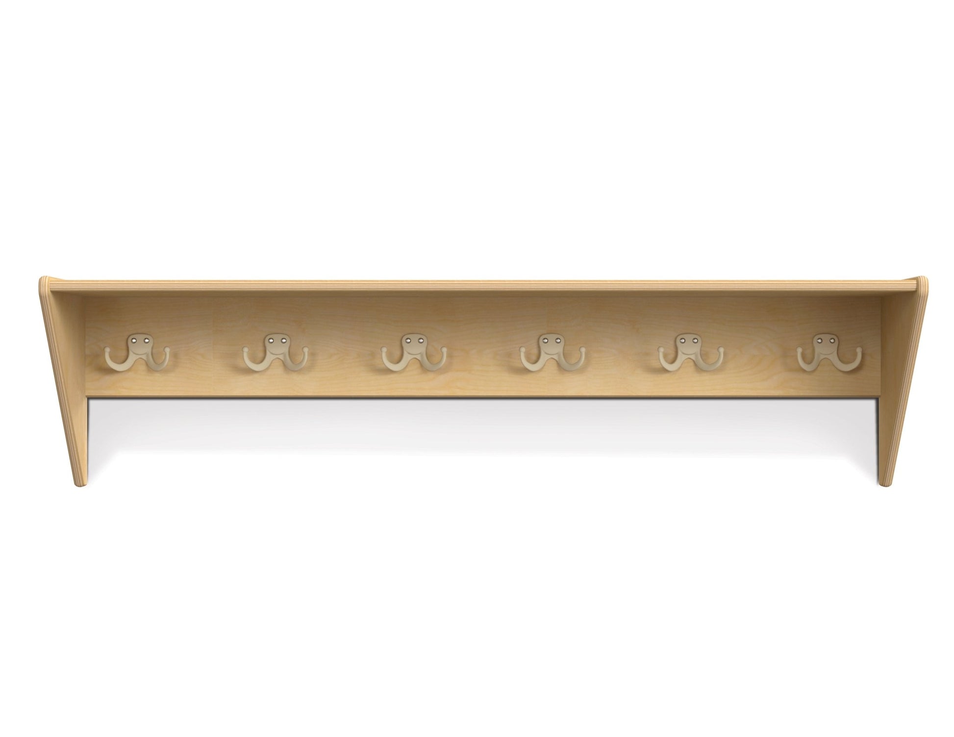 Jonti - Craft Wall Mount Coat Shelf - 6 Hooks - SchoolOutlet