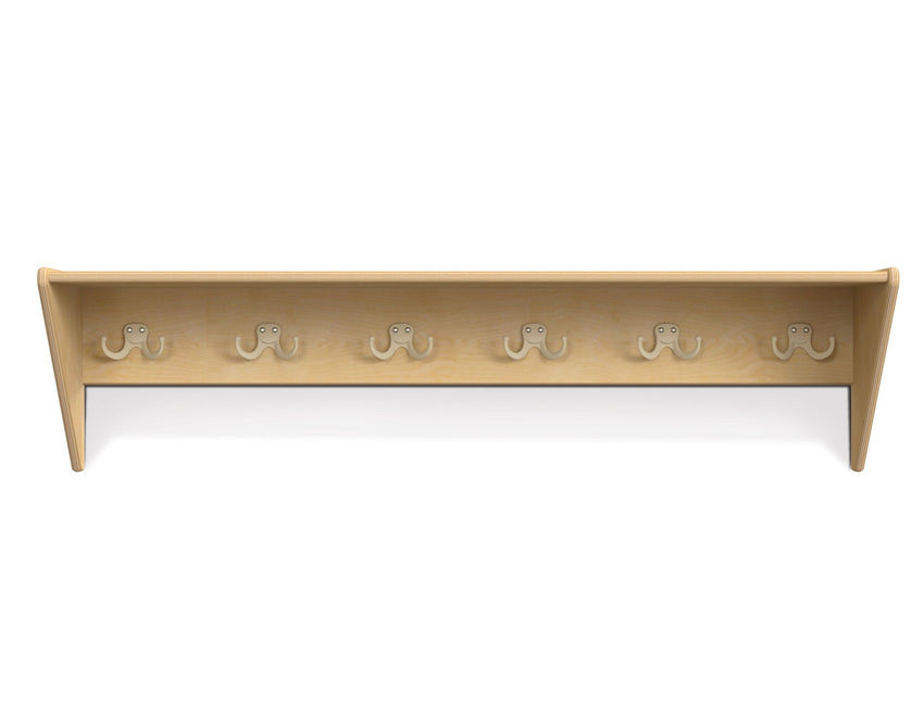 Jonti - Craft Wall Mount Coat Shelf - 6 Hooks - SchoolOutlet