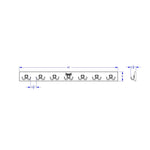 Jonti - Craft Wall Mount Coat Rail - 7 Hooks - SchoolOutlet