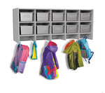 Rainbow Accents 10 Section Wall Mount Coat Locker - with Trays - SchoolOutlet