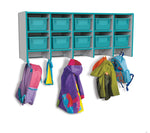 Rainbow Accents 10 Section Wall Mount Coat Locker - with Trays - SchoolOutlet