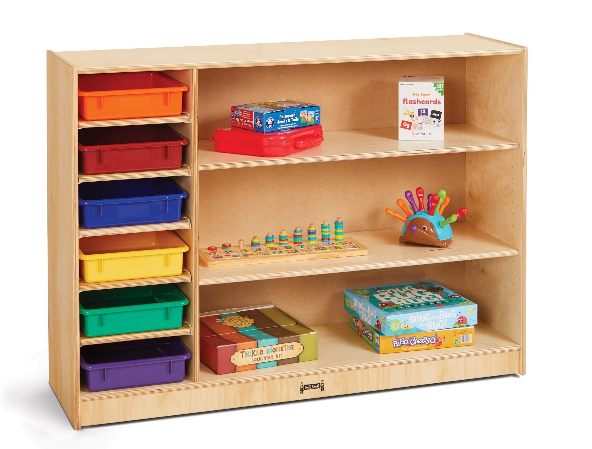Jonti - Craft Adjustable Combo Mobile Straight - Shelf - with colored Paper - Trays - SchoolOutlet