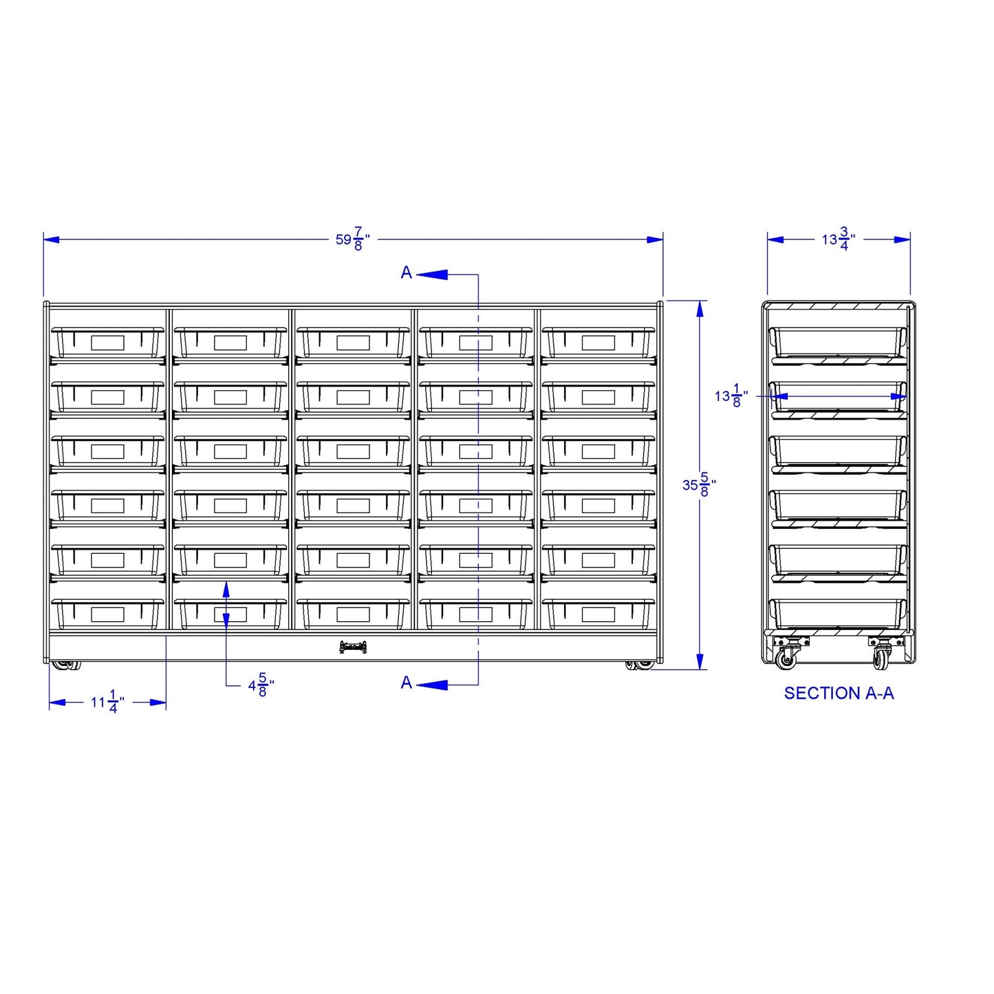 Jonti - Craft 30 Paper - Tray Mobile Storage - with Clear Paper - Trays - SchoolOutlet