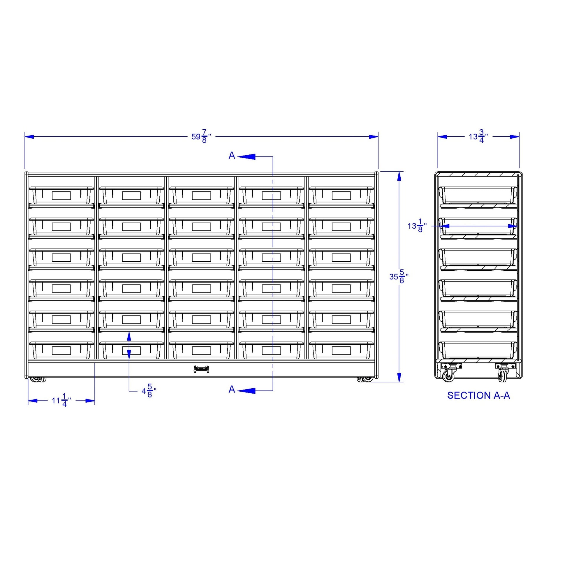 Jonti - Craft 30 Paper - Tray Mobile Storage - with Clear Paper - Trays - SchoolOutlet