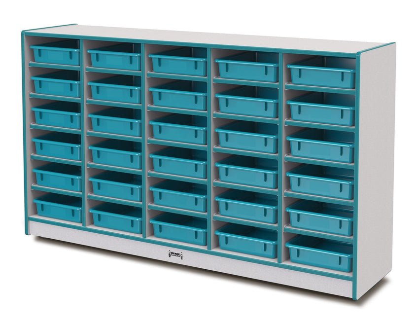 Rainbow Accents 30 Paper - Tray Mobile Storage - with Paper - Trays - SchoolOutlet