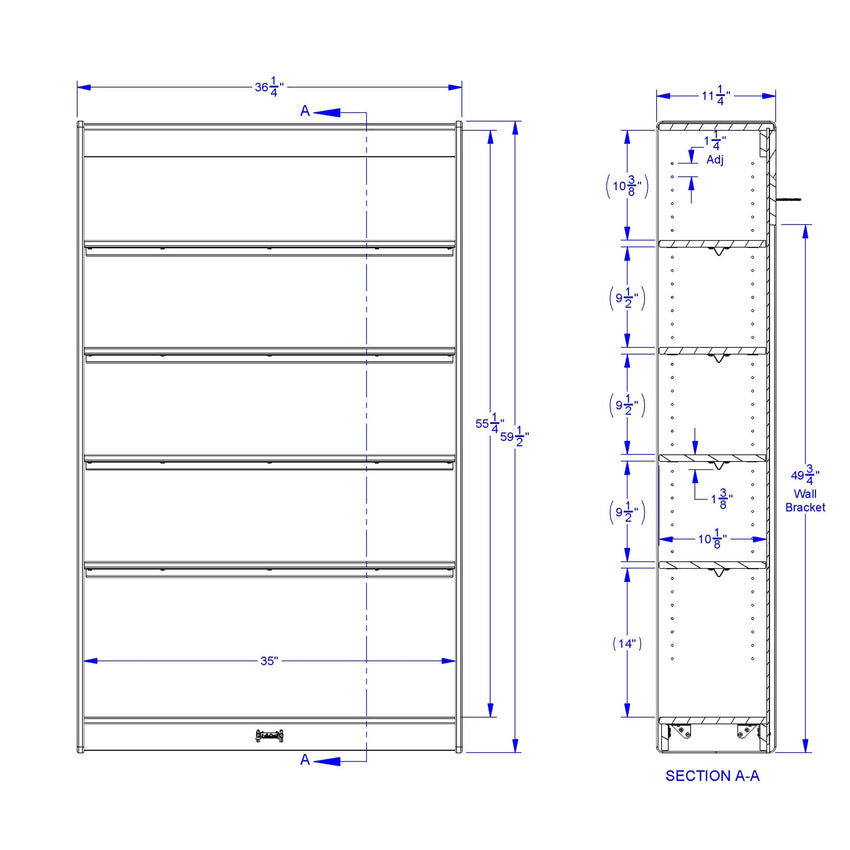 Rainbow Accents Tall Bookcase - SchoolOutlet