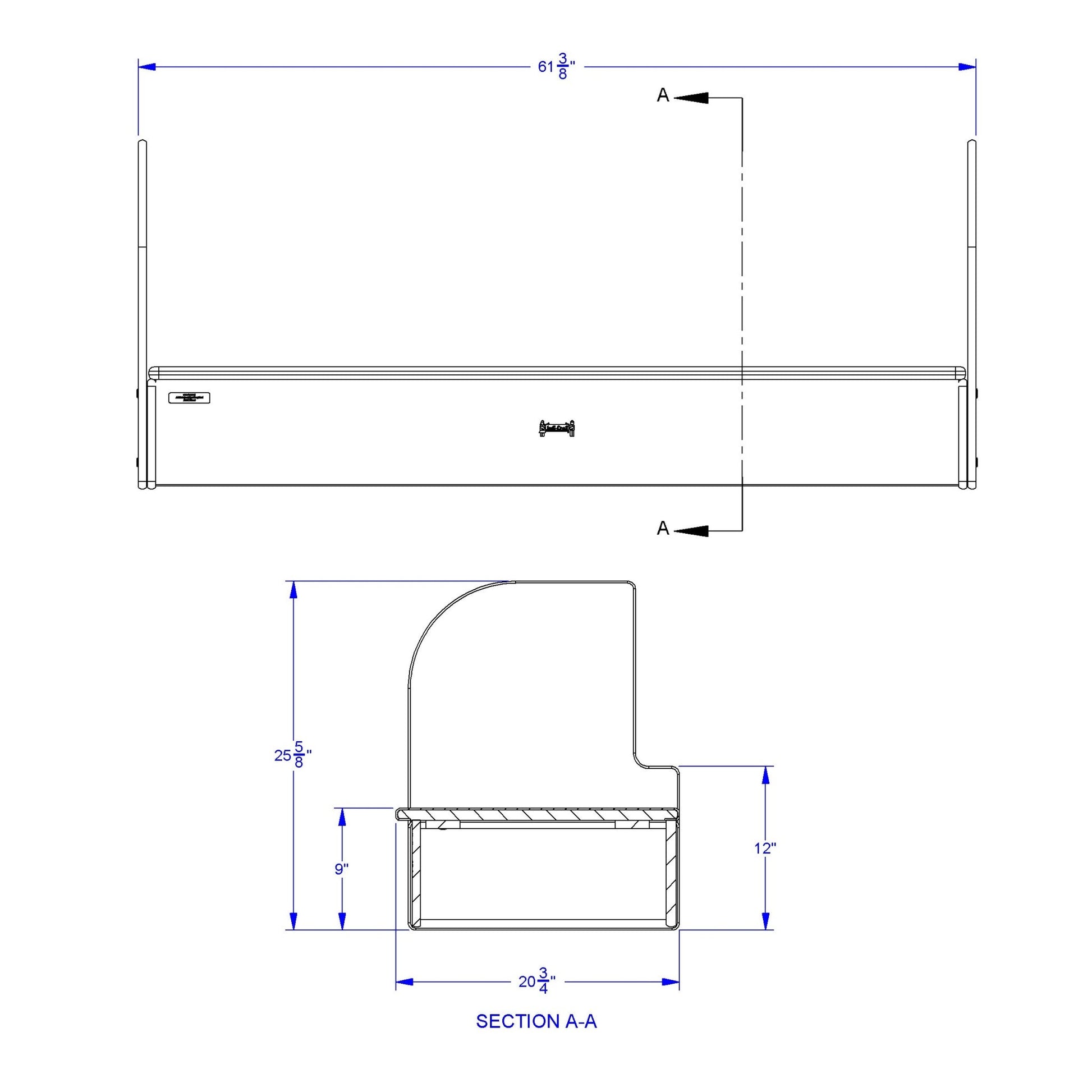 Jonti - Craft iRise Standard IWB Step - 60"W x 9"H - SchoolOutlet
