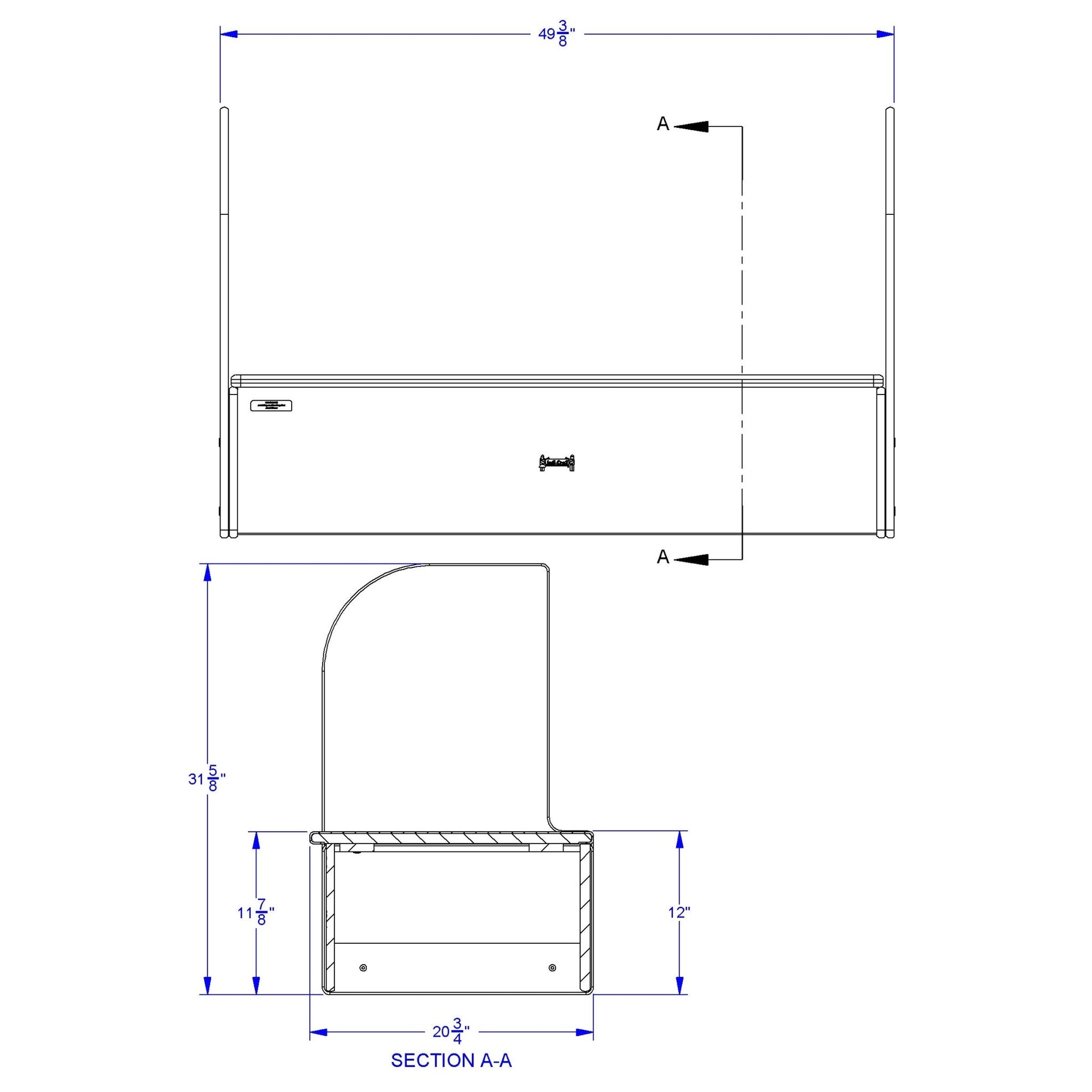 Jonti - Craft iRise Standard IWB Step - 48"W x 12"H - SchoolOutlet
