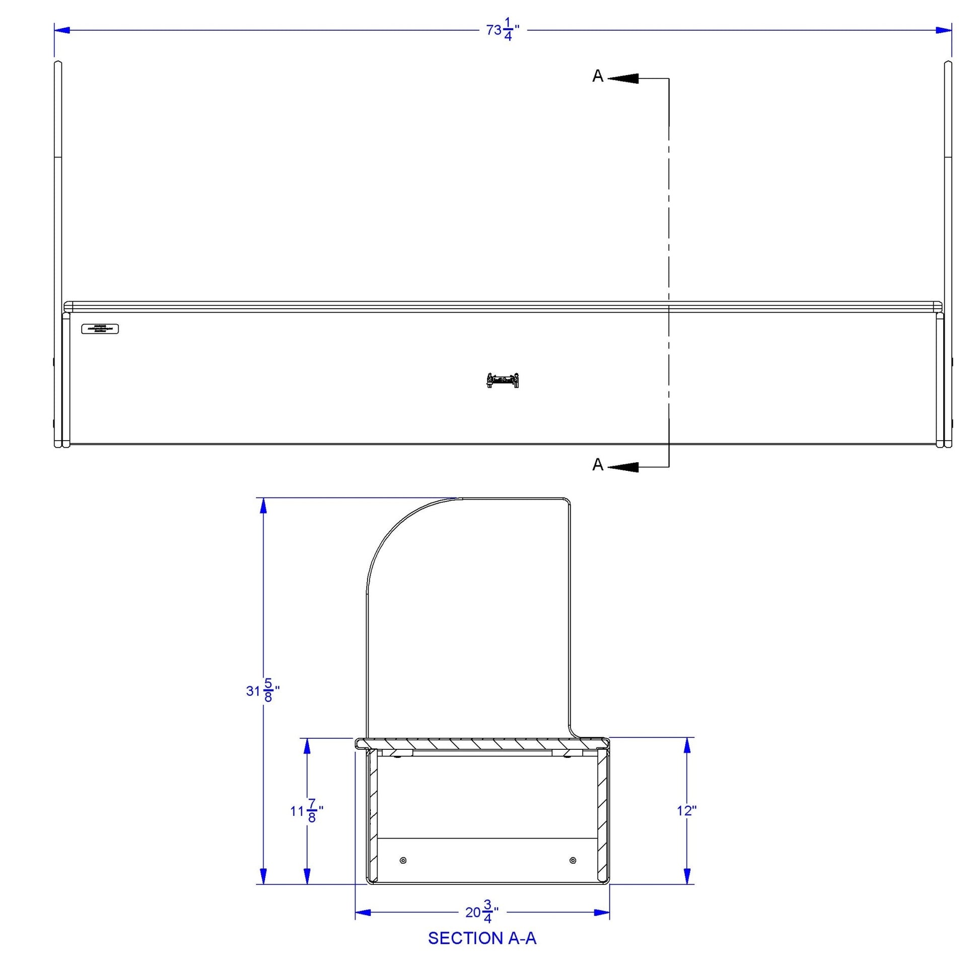 Jonti - Craft iRise Standard IWB Step - 72"W x 12"H - SchoolOutlet
