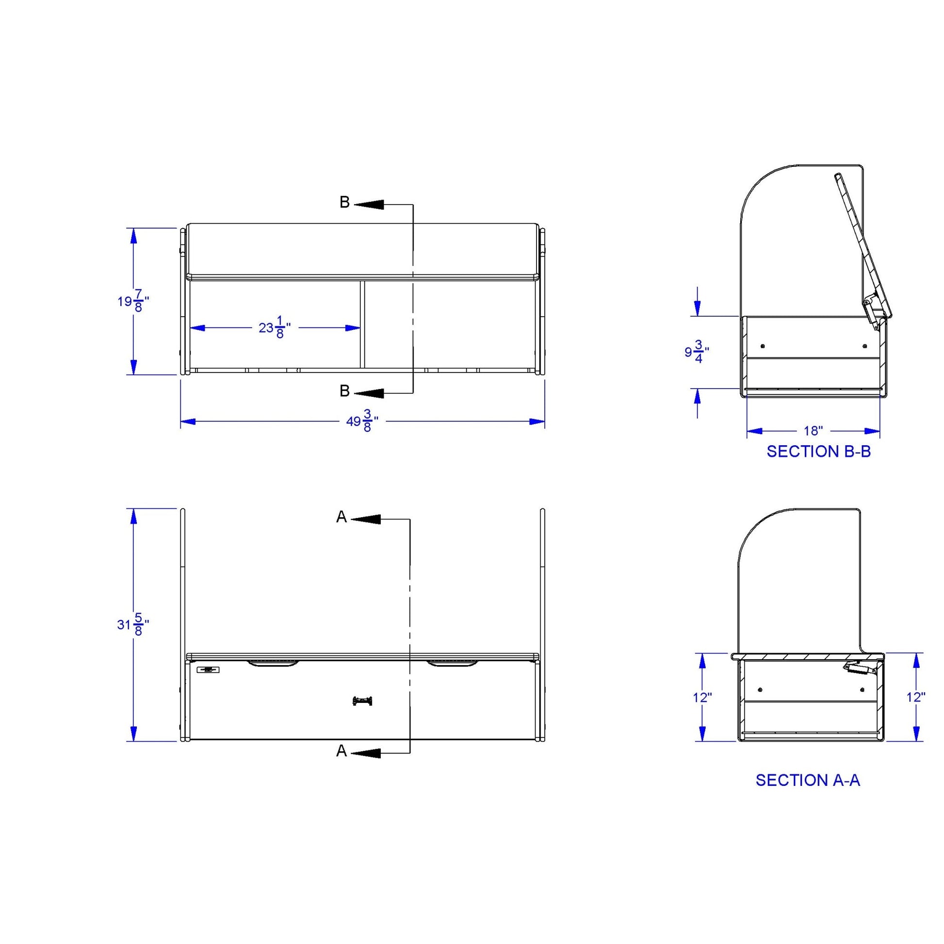 Jonti - Craft iRise Deluxe IWB Step - 48"W x 12"H - SchoolOutlet