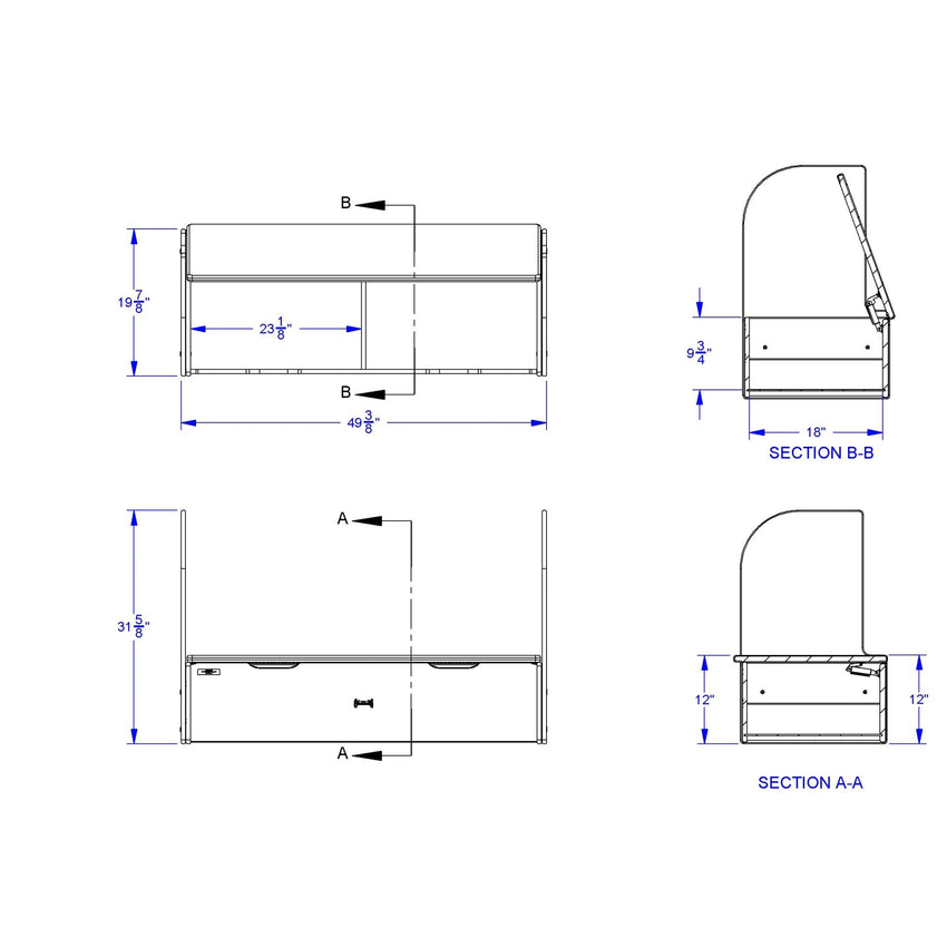 Jonti - Craft iRise Deluxe IWB Step - 48"W x 12"H - SchoolOutlet