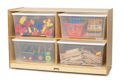 Jonti-Craft Jumbo Tote Storage - with Clear Jumbo Totes + Lids