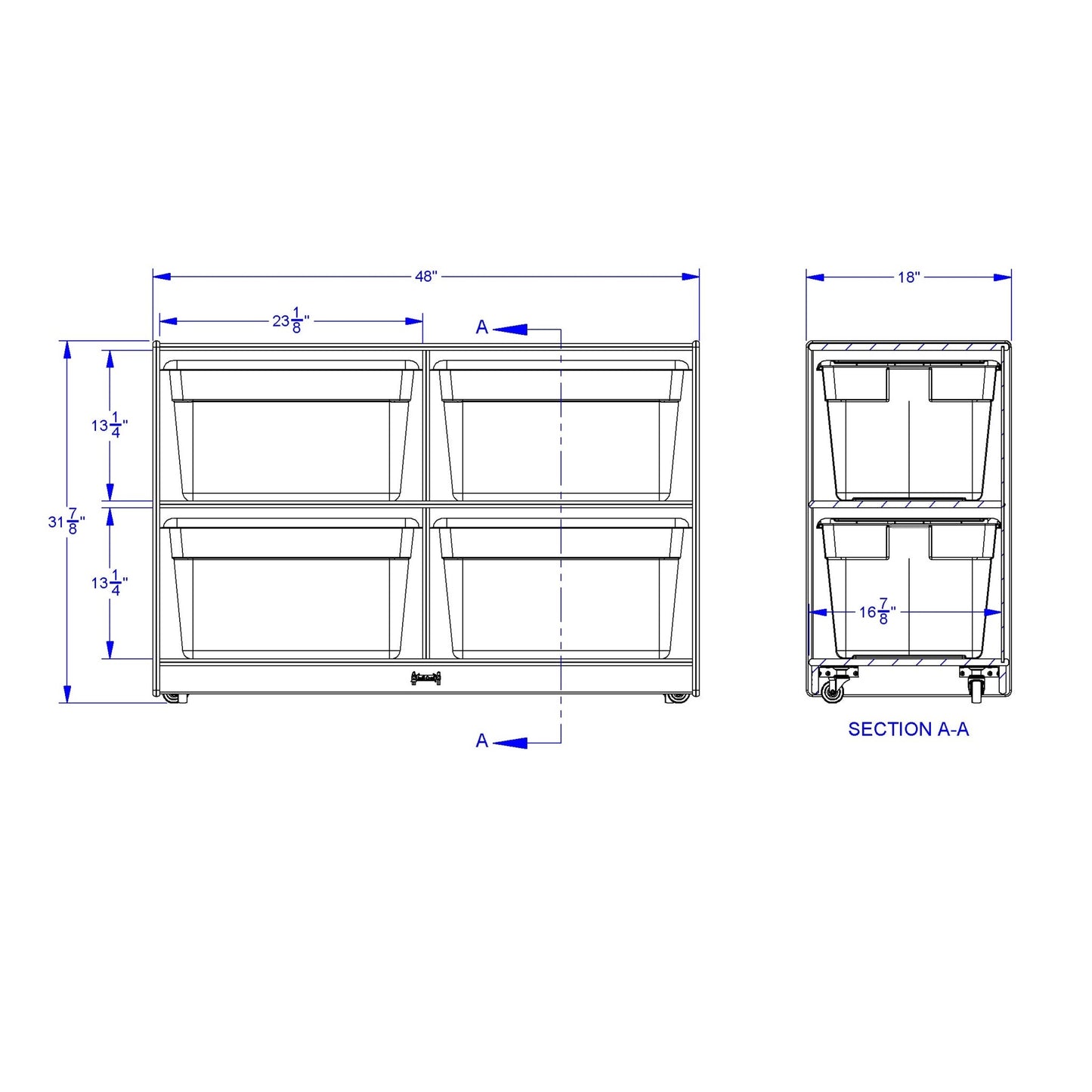 Jonti - Craft Jumbo Tote Storage - with Clear Jumbo Totes + Lids - SchoolOutlet