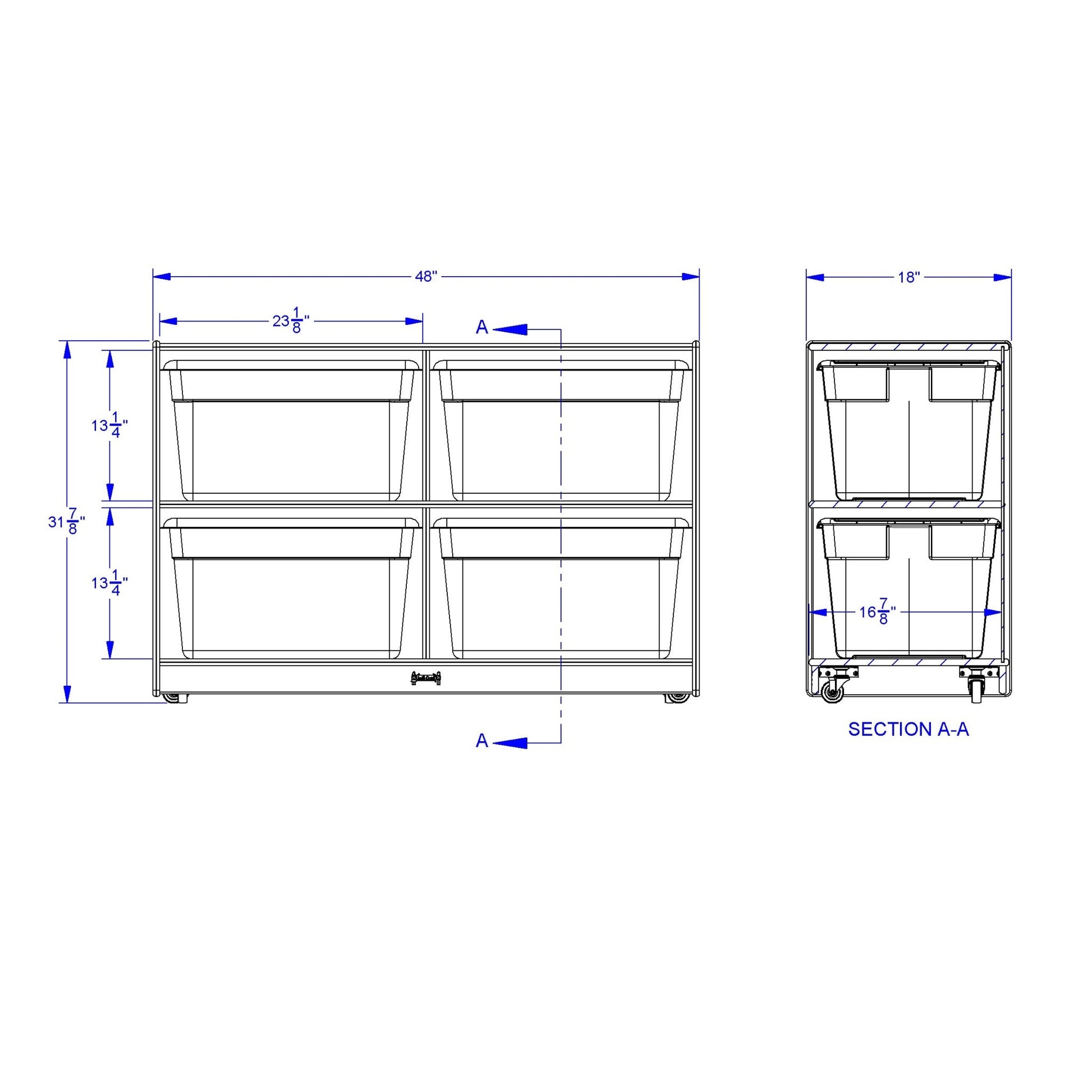 Jonti - Craft Jumbo Tote Storage - with Clear Jumbo Totes + Lids - SchoolOutlet
