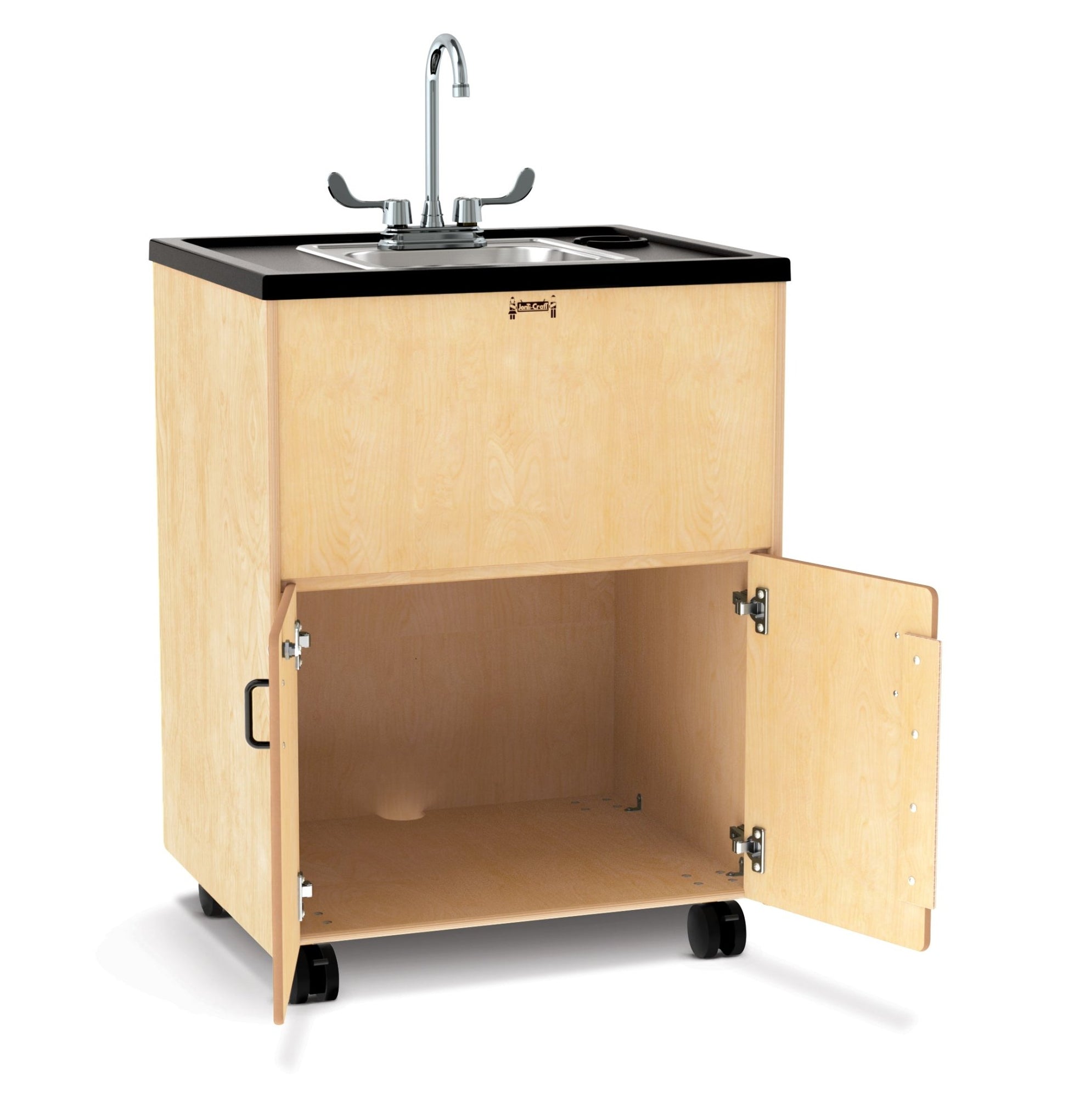 Jonti - Craft Clean Hands Helper Portable Sink - 38" Counter - Stainless Steel Sink - Plumbing Required - SchoolOutlet