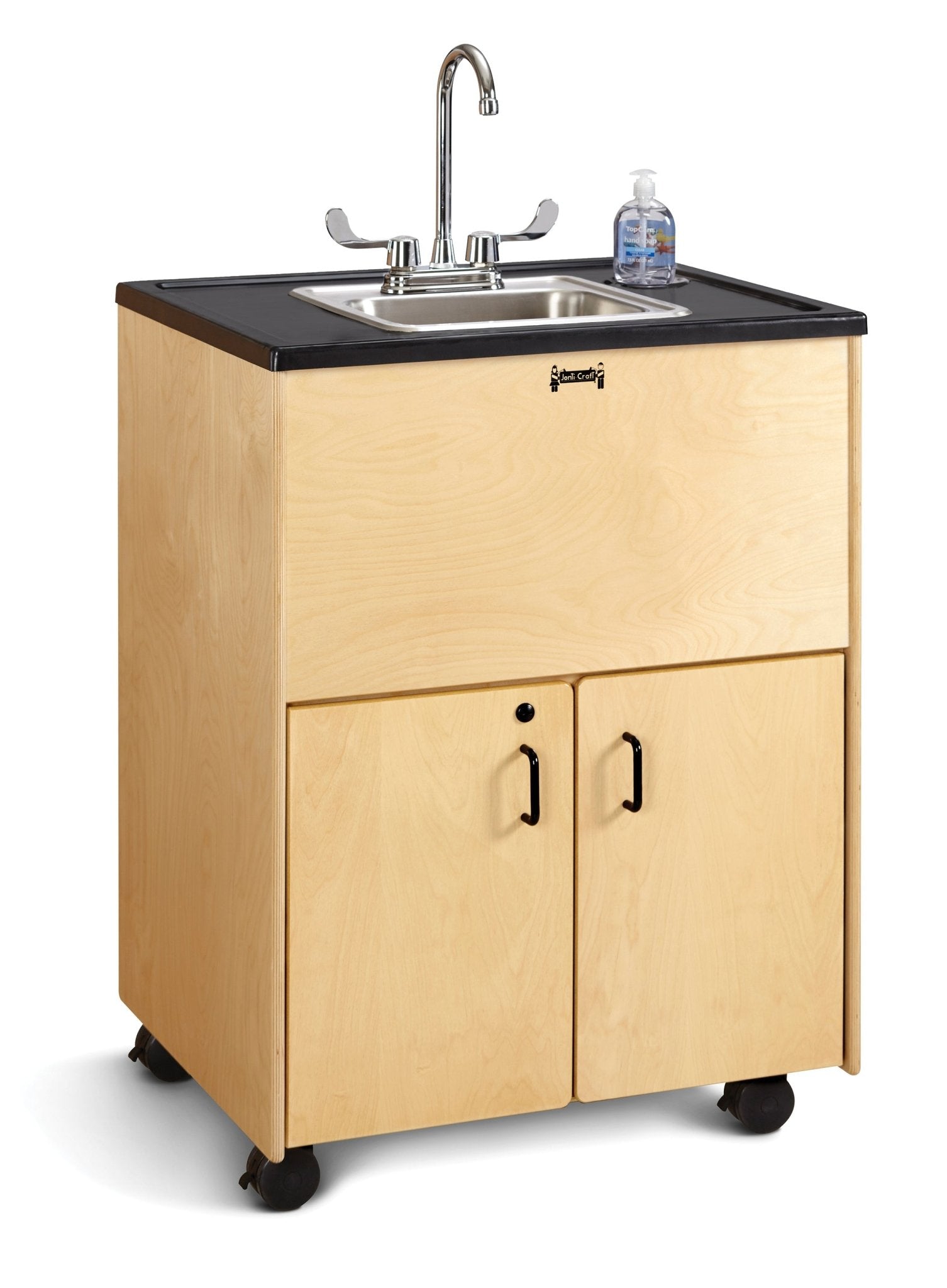 Jonti - Craft Clean Hands Helper Portable Sink - 38" Counter - Stainless Steel Sink - Plumbing Required - SchoolOutlet