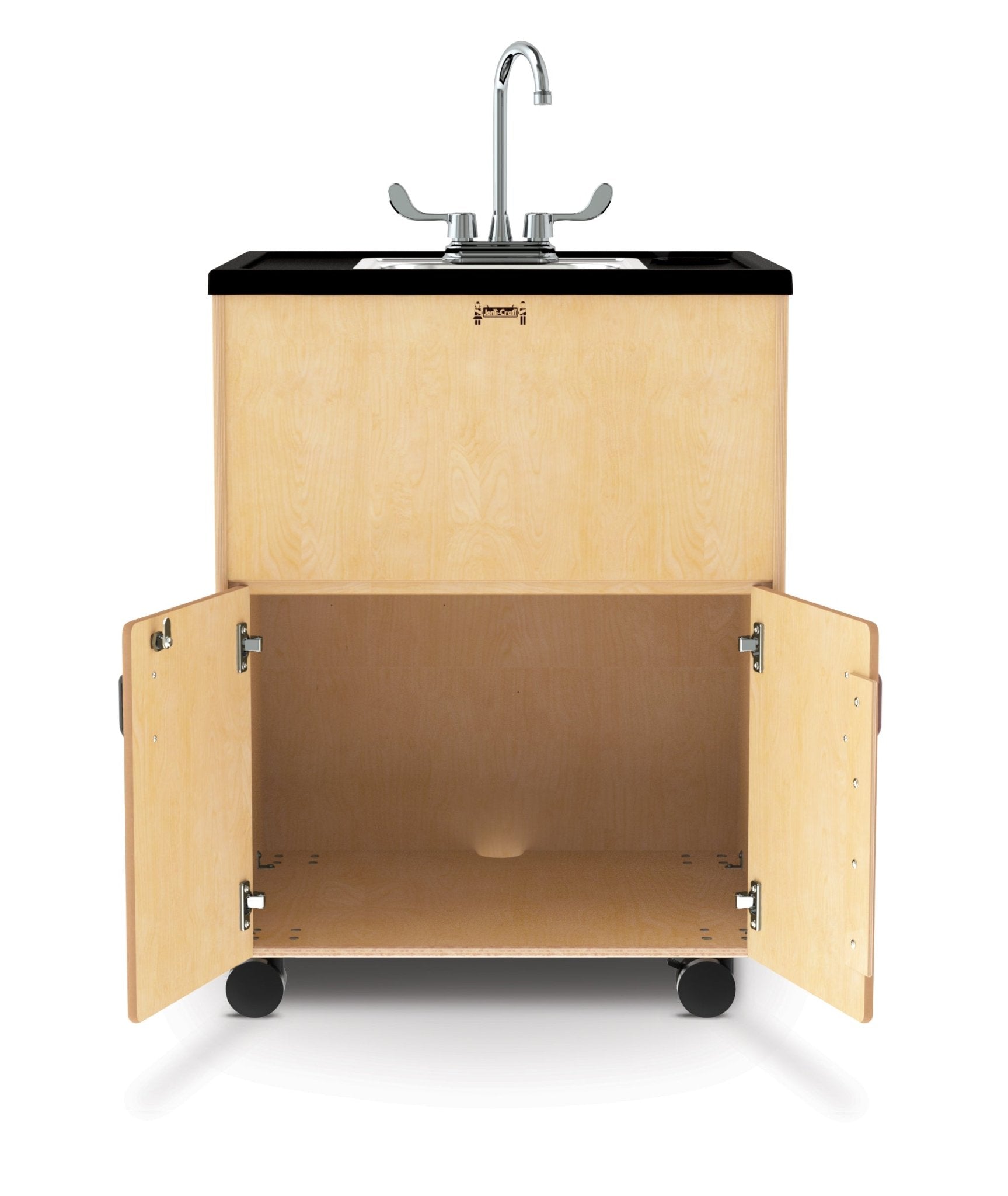 Jonti - Craft Clean Hands Helper Portable Sink - 38" Counter - Stainless Steel Sink - Plumbing Required - SchoolOutlet