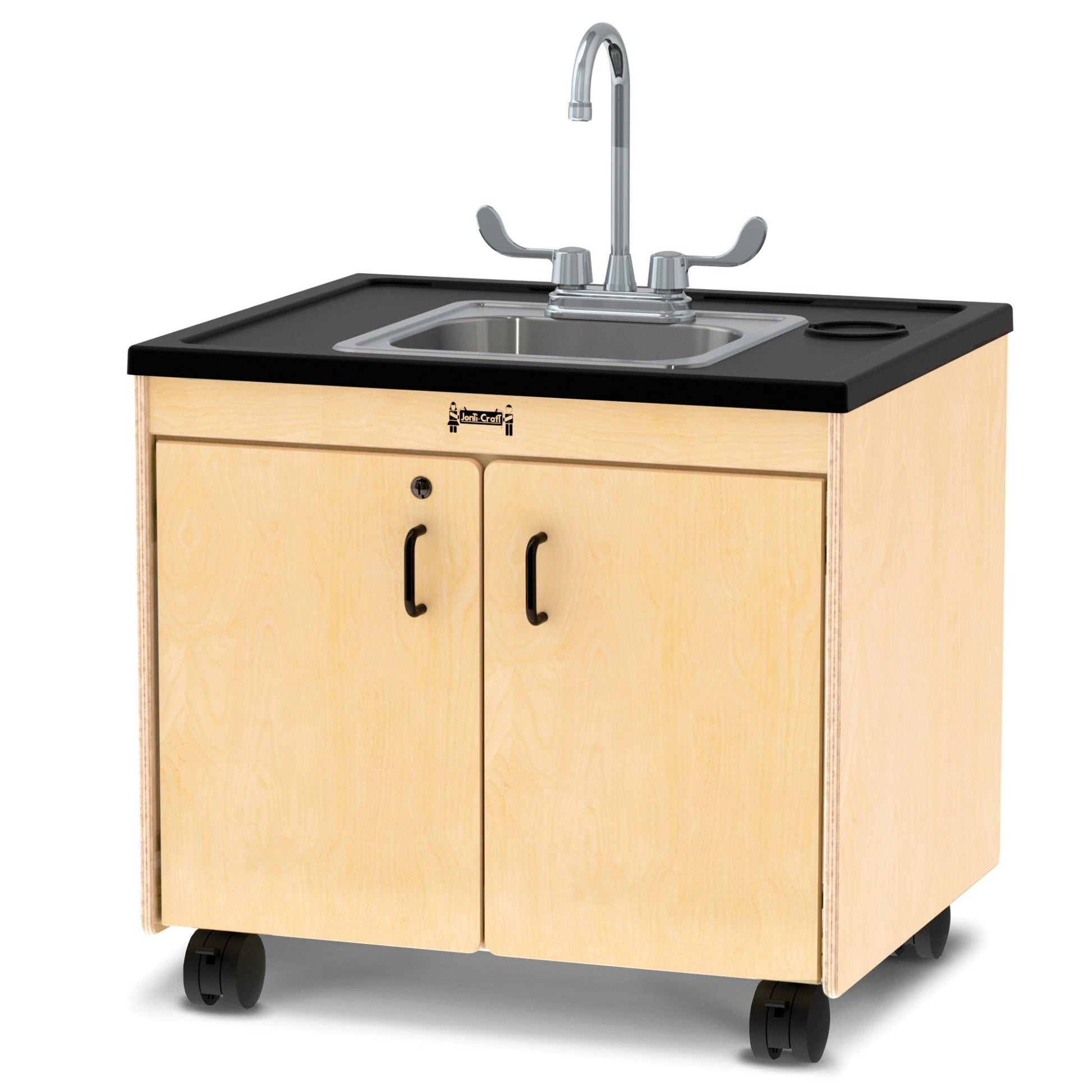 Jonti - Craft Clean Hands Helper Portable Sink - 26" Counter - Stainless Steel Sink - SchoolOutlet