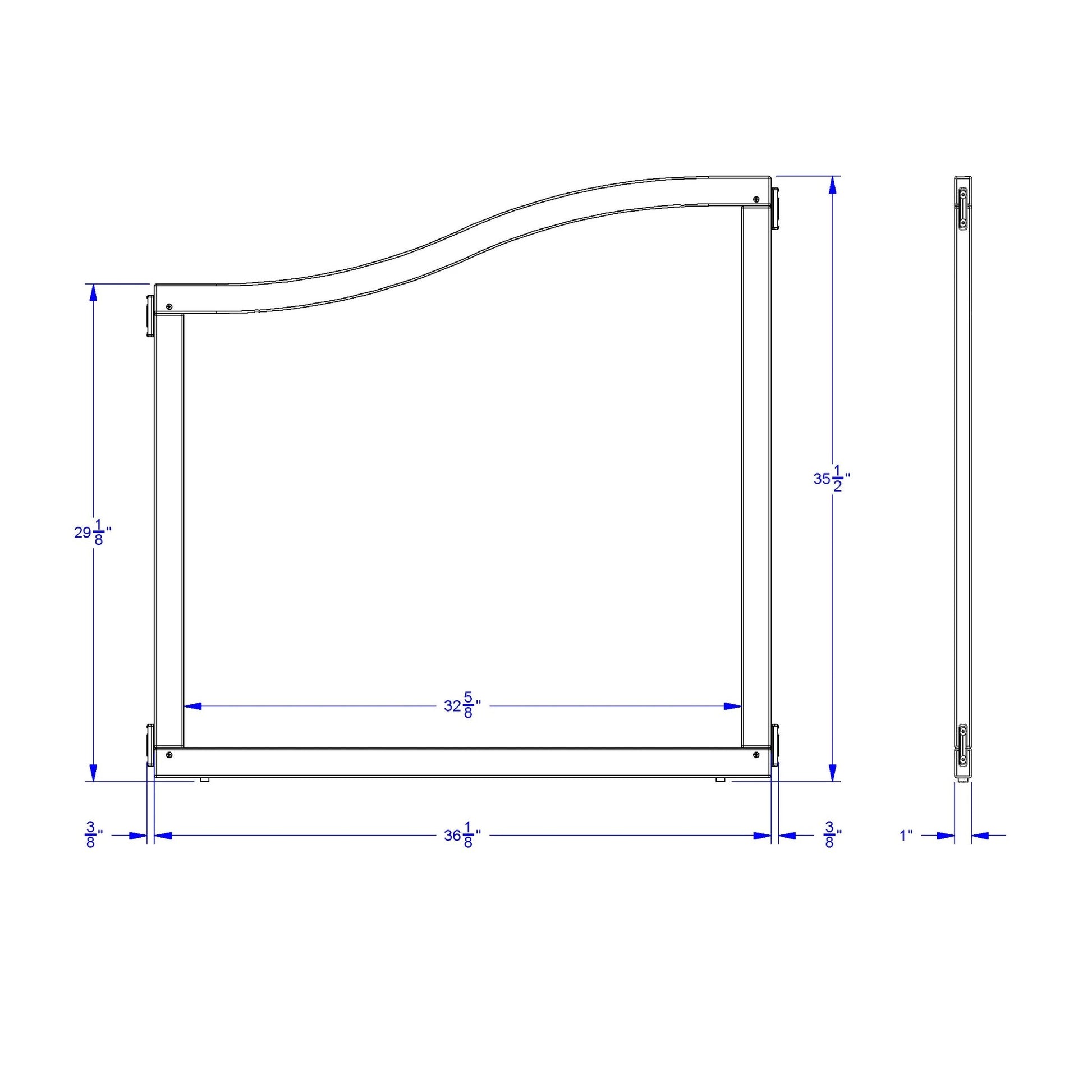 KYDZ Suite Cascade Panel - Elementary (29.5"H) to Adult (35.5"H) - 36" Wide - SchoolOutlet