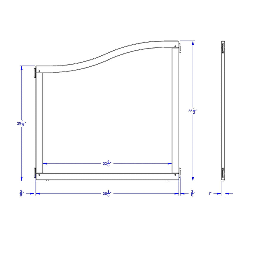 KYDZ Suite Cascade Panel - Elementary (29.5"H) to Adult (35.5"H) - 36" Wide - SchoolOutlet