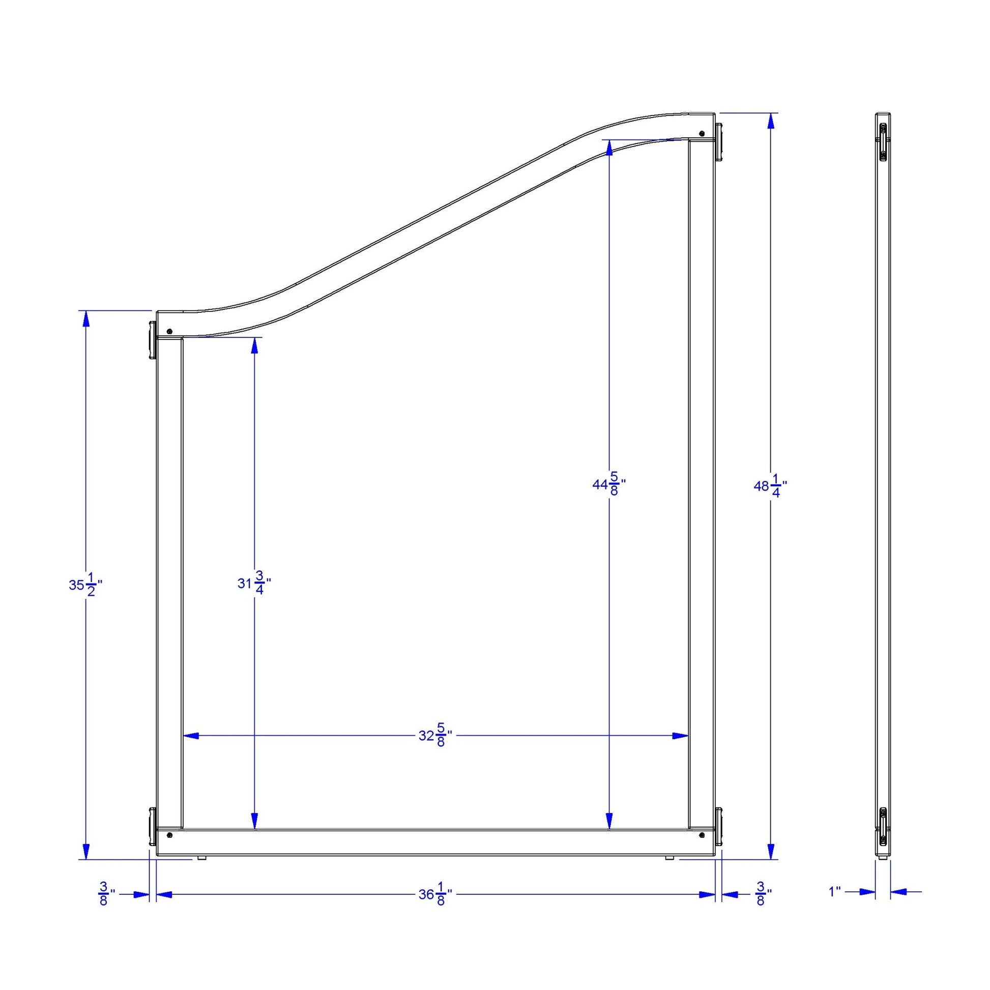 KYDZ Suite Cascade Panel - Adult (35.5"H) to Super - Size (48.5"H) - 36" Wide - SchoolOutlet
