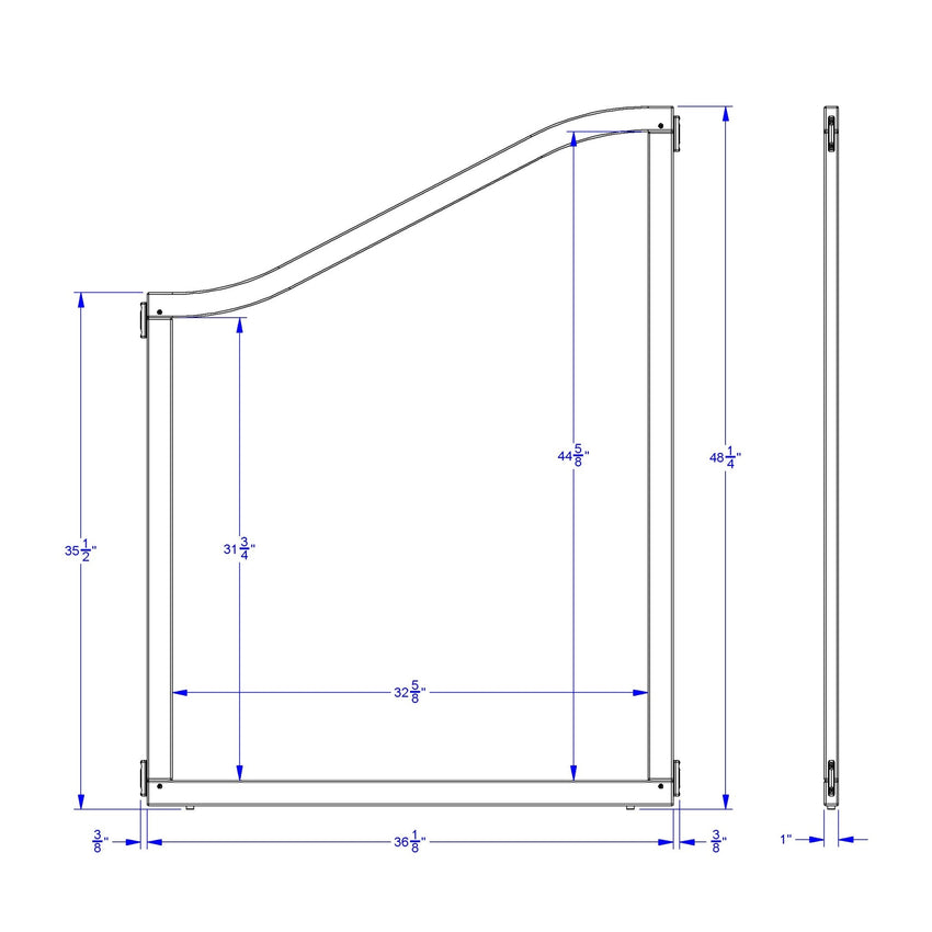 KYDZ Suite Cascade Panel - Adult (35.5"H) to Super - Size (48.5"H) - 36" Wide - SchoolOutlet
