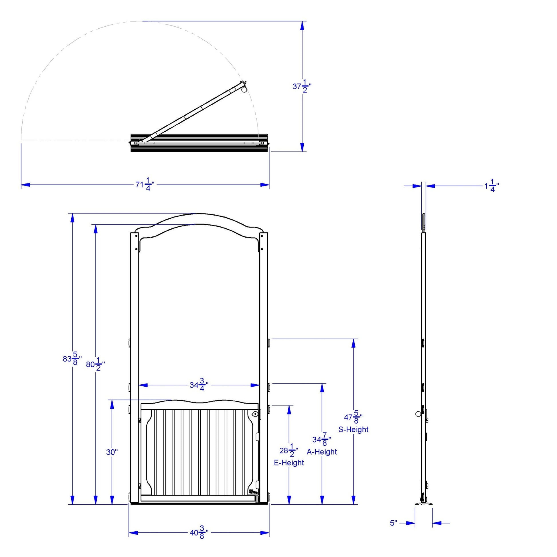 KYDZ Suite Welcome Gate with Arch - Tall - 84" High - Adult or Elementary - height - SchoolOutlet