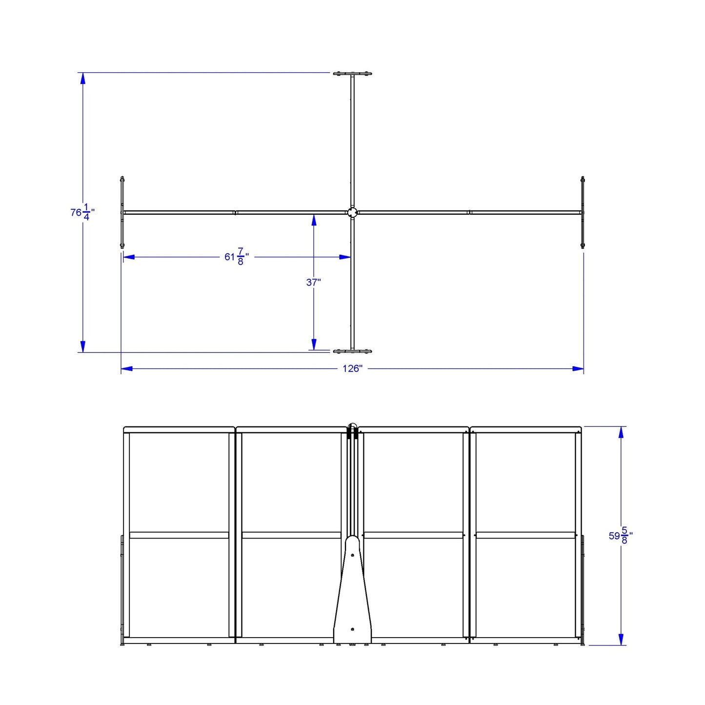 Jonti - Craft See - Thru Quad Crib and Space Divider - SchoolOutlet