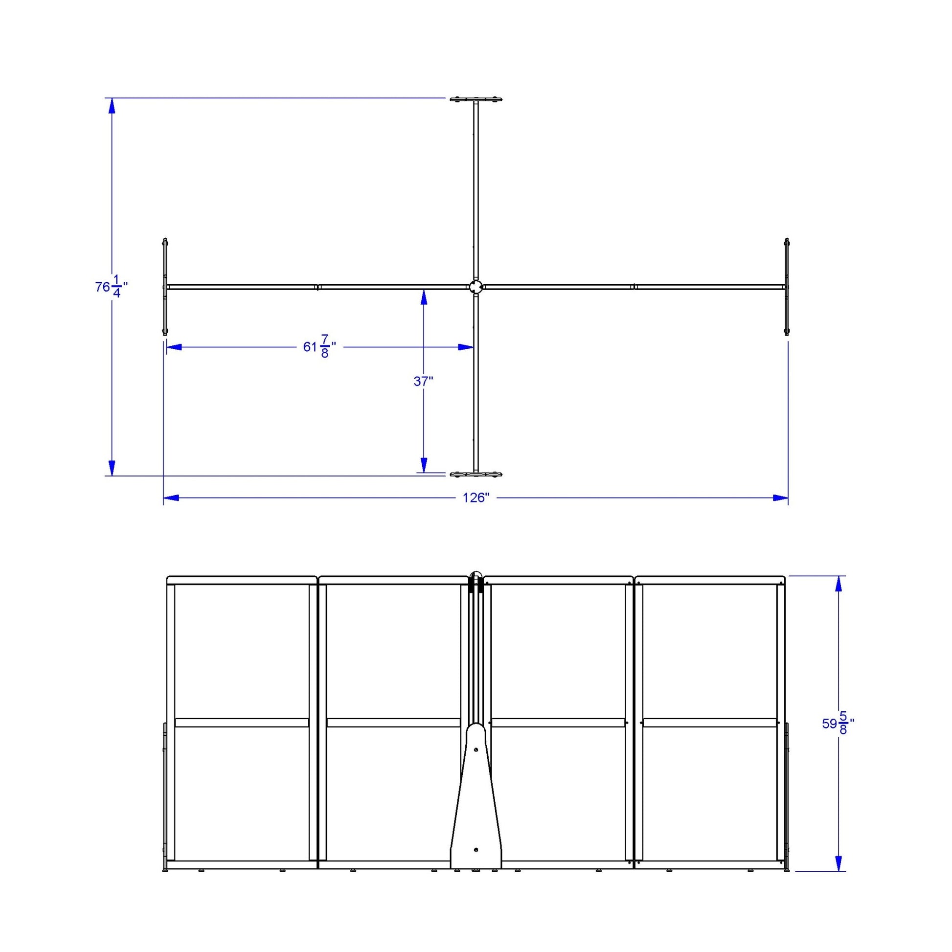 Jonti - Craft See - Thru Quad Crib and Space Divider - SchoolOutlet
