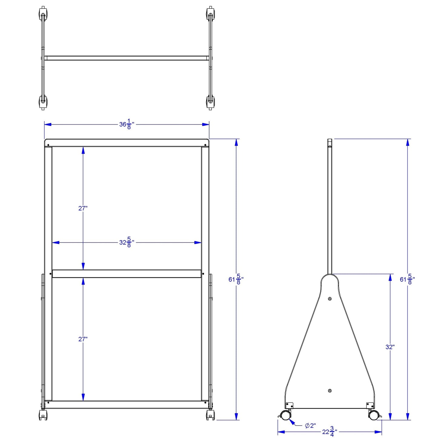 Jonti - Craft See - Thru Small Mobile Space Divider - SchoolOutlet