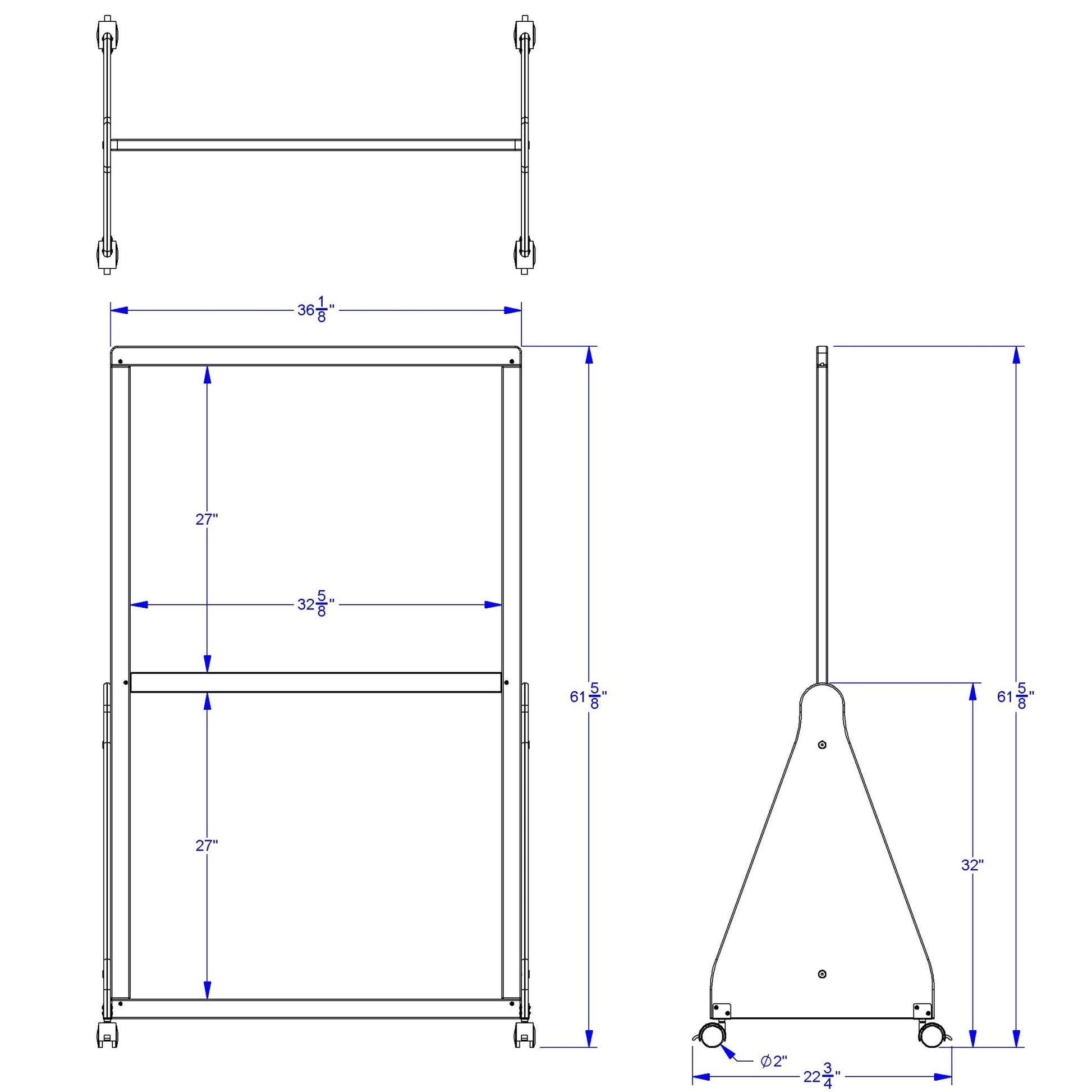 Jonti - Craft See - Thru Small Mobile Space Divider - SchoolOutlet