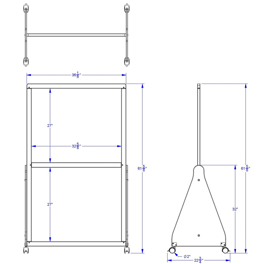 Jonti - Craft See - Thru Small Mobile Space Divider - SchoolOutlet