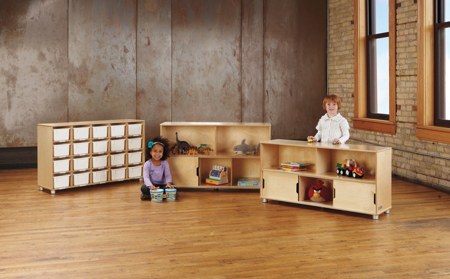 TrueModern Twenty - Cubbie Shelf - with See - Thru Cubbie - Trays - SchoolOutlet
