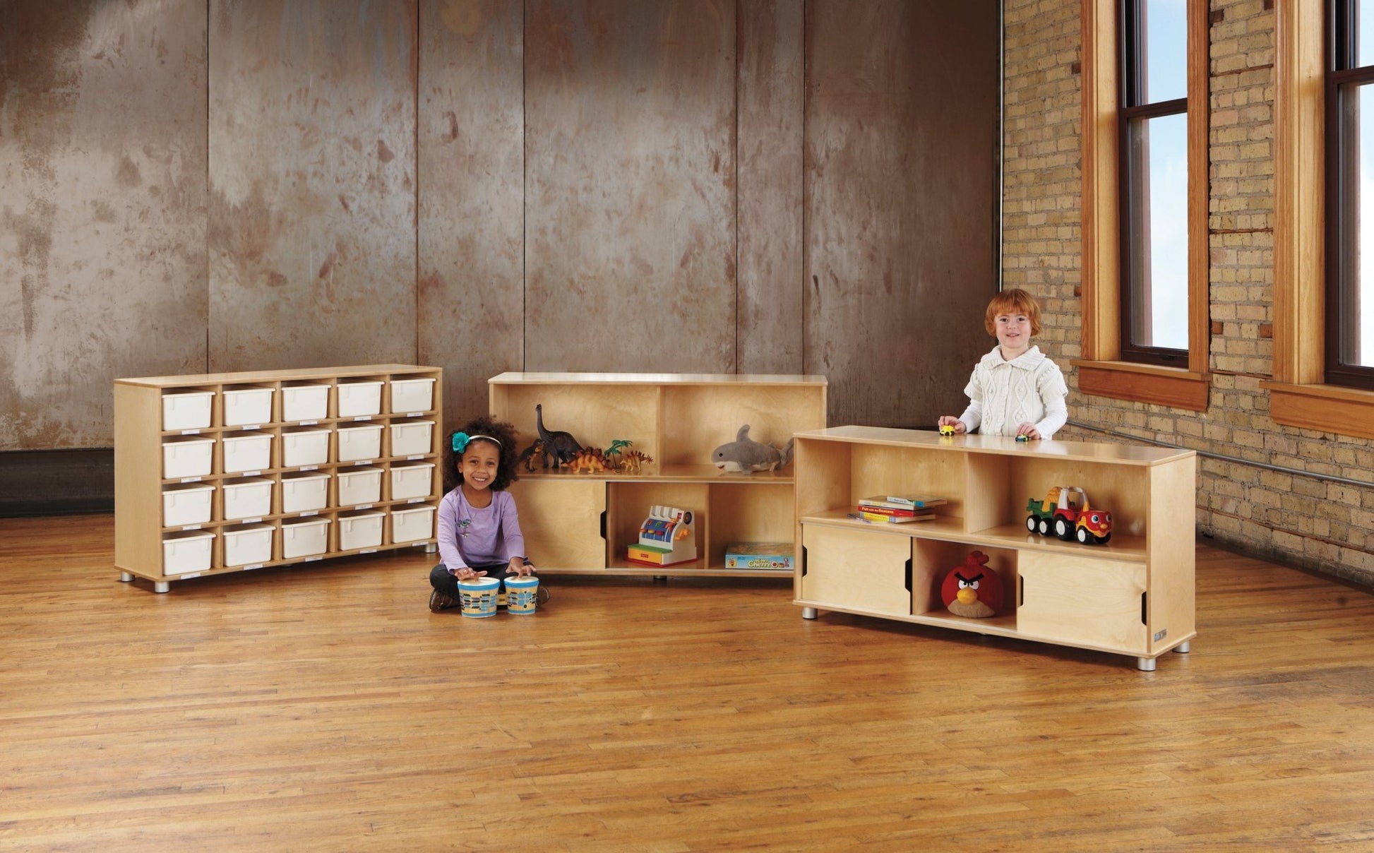 TrueModern Twenty - Cubbie Shelf - with See - Thru Cubbie - Trays - SchoolOutlet